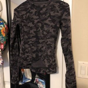 LuLuLemon camo long sleeve top - size 2